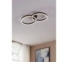 Plafoniera LED Eglo Amandolo, 19.5W, negru, dimabil, telecomanda