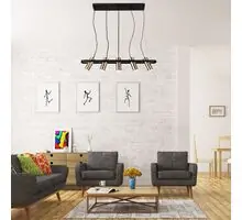 Pendul LED Rabalux Raven, 25W, 3000K, auriu-negru