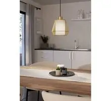 Pendul Eglo Ciudadela, 1xE27, alb-auriu-negru