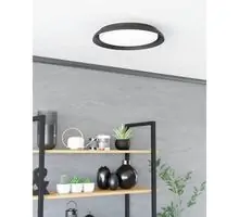 Plafoniera LED Eglo Penjamo, 20W, alb-negru