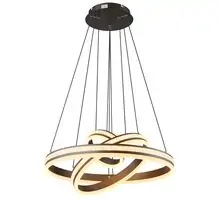 Pendul LED Globo Lighting Grouni, 70W, negru mat-transparent, dimabil, telecomanda