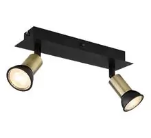 Plafoniera Globo Lighting Drew, 2xGU10, auriu-negru, on/off