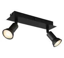 Plafoniera Globo Lighting Drew, 2xGU10, negru mat