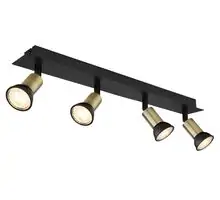 Plafoniera Globo Lighting Drew, 4xGU10, auriu-negru