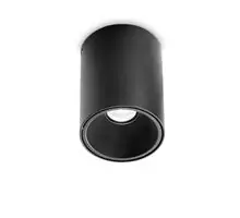 Plafoniera LED Ideal Lux Nitro, 25W, cilindru, negru