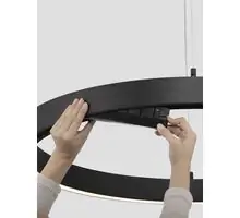 Sina magnetica LED suspendata Nova Luce Breda Flexible Sonik, 100W, D90, negru