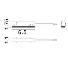 Element de alimentare Dali pentru sina magnetica Nova Luce Ultra Slim