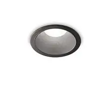 Spot fix, incastrat LED, Ideal Lux Game Trim Round, 11W, 3000K, 85x80mm, negru, IP65, 327754