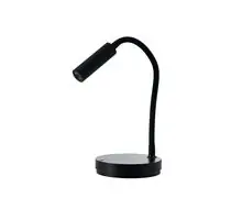 Veioza LED, AZzardo Olmo, 3W, 3000K, negru nisipiu, dimabil, NFC, brat flexibil