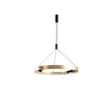 Pendul LED, AZzardo Serafino, 34W, 3000K, auriu-negru nisipiu, dimabil-3 trepte