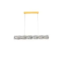 Pendul cristal LED AZzardo Florence, 36W, auriu-transparent, Triac