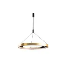 Pendul LED, AZzardo Serafino, 43W, 3000K, auriu-negru nisipiu, dimabil-3 trepte