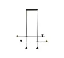 Pendul LED, AZzardo Spoleto, 25W, 3000K, tija fixa, negru