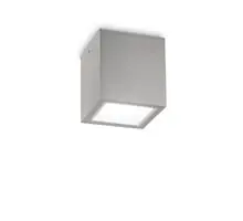 Plafoniera tip spot, Ideal Lux Techo, 1xGU10, 150x150x160mm, gri, IP54, 326887