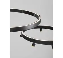 Sina magnetica LED suspendata Nova Luce Breda Flexible Sonik, 100W, D120, negru