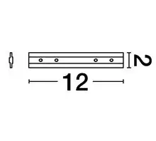 Element de conectare mecanic sina magnetica incastrata Nova Luce Buxton L, negru