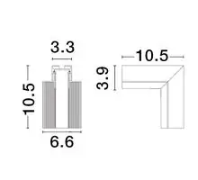 Conector V sina magnetica incastrata Nova Luce Planet, negru