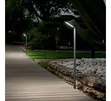 Stalp mediu LED, Ideal Lux Agos, 6.5W, 3000K, 150x95x800mm, antracit, IP54, 254319