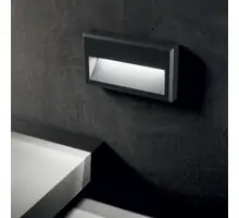 Spot LED trepte/pardoseli, Ideal Lux Febe, 6W, 3000K, 225x35x130mm, antracit, IP65, 250854