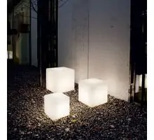 Lampadar gradina, Ideal Lux Luna, 1xE27, 400x400mm, alb, IP44, 191584