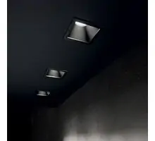 Spot fix LED incastrat Ideal Lux Game, 11W, 3000K, 120mm, negru, IP20, 192383