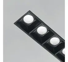 Spot fix LED incastrat Ideal Lux Lika Trimless, 12W, 3000K, 141x54x71mm, alb-negru, IP20, 206226