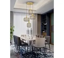 Pendul  Schuller Osiris, 4xE27, auriu, dimabil