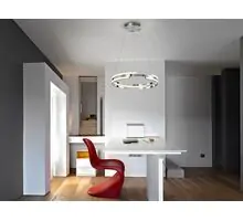 Pendul LED Schuller Ciclos, 52W, alb opal-crom-argintiu