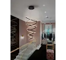 Pendul LED Schuller Ring, 162W, alb-auriu-negru, combinat, dimabil