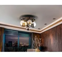 Plafoniera cristal  Schuller Dark, 5xG9, alama-negru