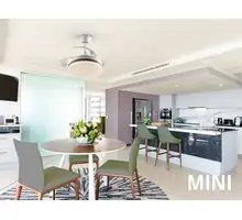 Plafoniera cu ventilator LED Schuller Vento, 24W, alb opal-crom-maro, dimabil