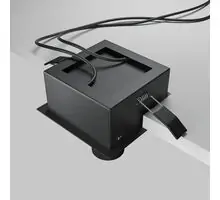 Spot mobil LED, incastrat, Maytoni Magnum, 14W, 3000K, 112x112x88mm, negru