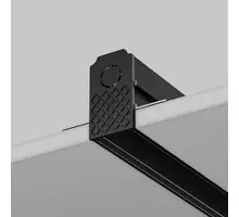 Element de capat, sina magnetica incastrata, Maytoni Exility, negru, set 2 buc