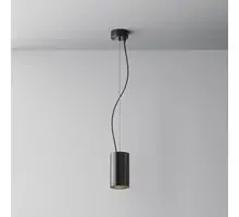 Pendul tip spot, LED, Maytoni Efir, 15W, 3000K, 75x180/1200mm, negru, IP44