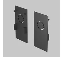 Element de capat, sina magnetica aplicata, Maytoni Exility, negru, set 2 buc