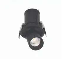 Spot LED, incastrat, Mantra Garda, 7W, 2700K, 85+75x45mm, telescopic, negru, 7831