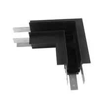 Element de conectare intermediar, colt orizontal, sina magnetica incastrata, Mantra Magneto, negru, 8309