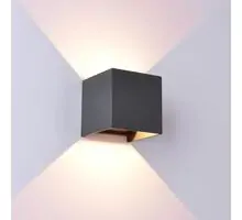 Aplica LED, Mantra Davos, 12W, 2700K, 100x100x100mm, gri inchis, IP65, dimabil 3 trepte, 8589