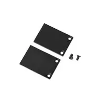 Element de capat, sina magnetica, Mantra Magneto, negru, set 2 bucati, 8302