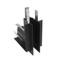 Element de conectare intermediar, unghi drept exterior, sina magnetica incastrata, Mantra Magneto, negru, 8311