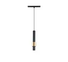 Pendul LED, sina magnetica, Mantra Magneto, 7W, 3000K, 2000+30+205x30mm, auriu-negru, dimabil 3 trepte, 8446