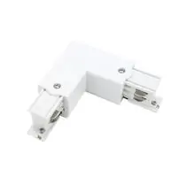 Element de alimentare intermediar tip "L" interior, sina, Mantra Carriles T, alb, 8734