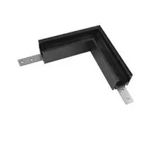 Element de conectare intermediar, colt orizontal, sina magnetica, Mantra Magneto, negru, 8304