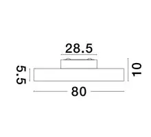 Plafoniera LED Nova Luce Perfect, 80W, 3000K, D800 mm, negru, dimabil Triac
