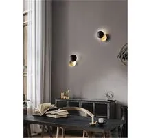 Aplica LED, Nova Luce Solei, 6W, 3000K, foita de aur-negru