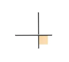 Aplica LED, Nova Luce Cross, 15W, 3000K, auriu-negru, dimabil, Triac