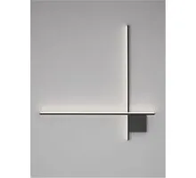 Aplica LED, Nova Luce Cross, 21W, 2700K, negru, dimabil, Triac