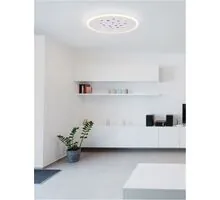 Plafoniera LED, Nova Luce Astraeus, 40W, RGB+3000K, alb, dimabil Triac, telecomanda