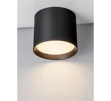 Spot fix LED Nova Luce Ziaza, 10W, 3000K, D100 mm, negru