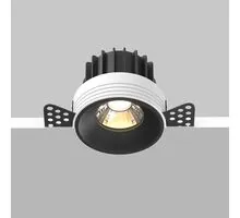 Spot fix LED, incastrat, Maytoni Round, 12W, 3000K, 73x60mm, negru